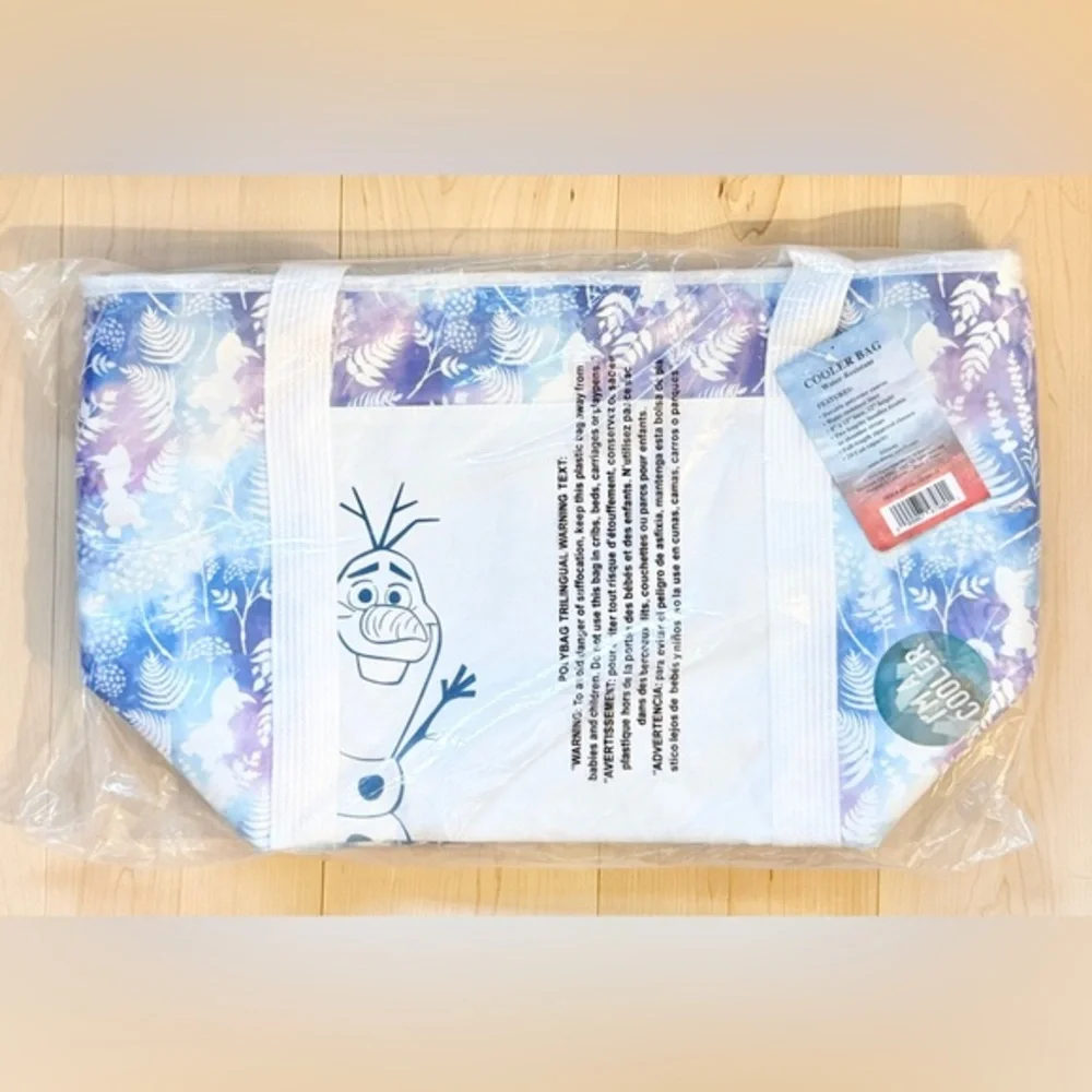 Disney Olaf Frozen Picnic Time Cooler Tote; Insulated Disney Lunch/Beach Bag NWT